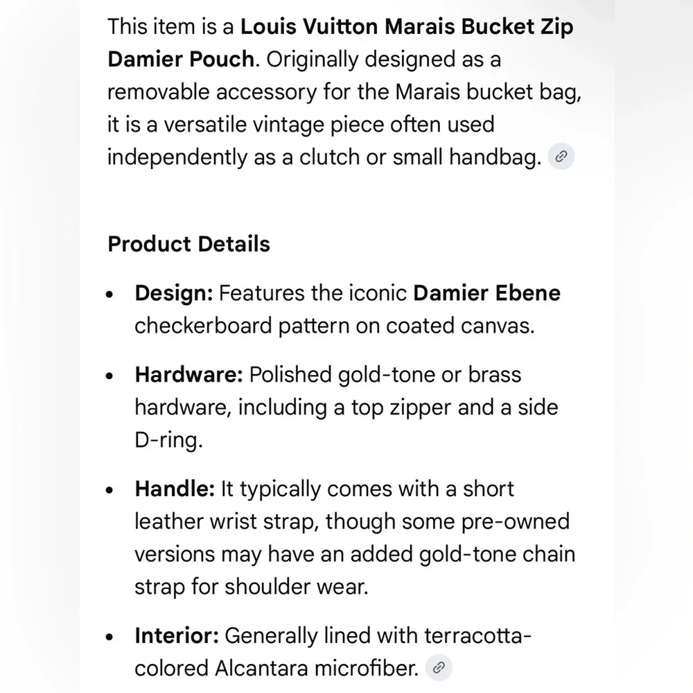 Louis Vuitton LV Damier Ebene Marais Bucket Zip Pouch - Picture 15 of 15